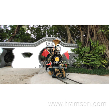 ancient track train for kids in park